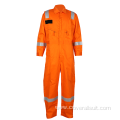workwear orange flame resistant safety coveralls